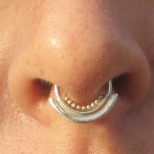 Boho septum, Tribal Silver septum, Septum ring, Silver septum, 925 Silver septum ring, septum piercing, nose jewelry, piercing jewelry