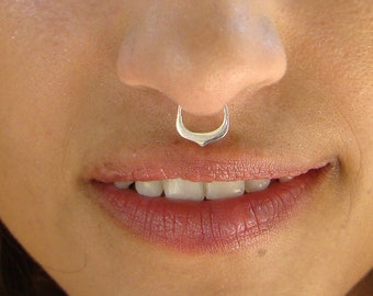 Ishtar septum, septum ring, Silver nose ring hoop, Tragus, Daith, piercing septum ring, Nose Hoop, nostril ring, tribal piercing, rook