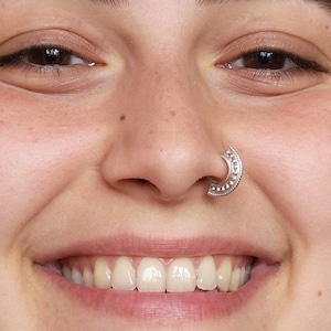 Silver nose ring hoop