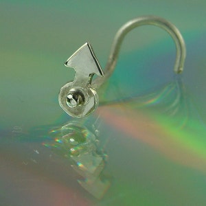 Uranus, kleiner Nasenstecker, Uranus, Silberner Nasenstecker, Nasenstift, Nasenschraube, Nasenlochstecker, kleiner Nasenstecker, Nasenstecker, Symbol Nasenstecker, Planetensymbol