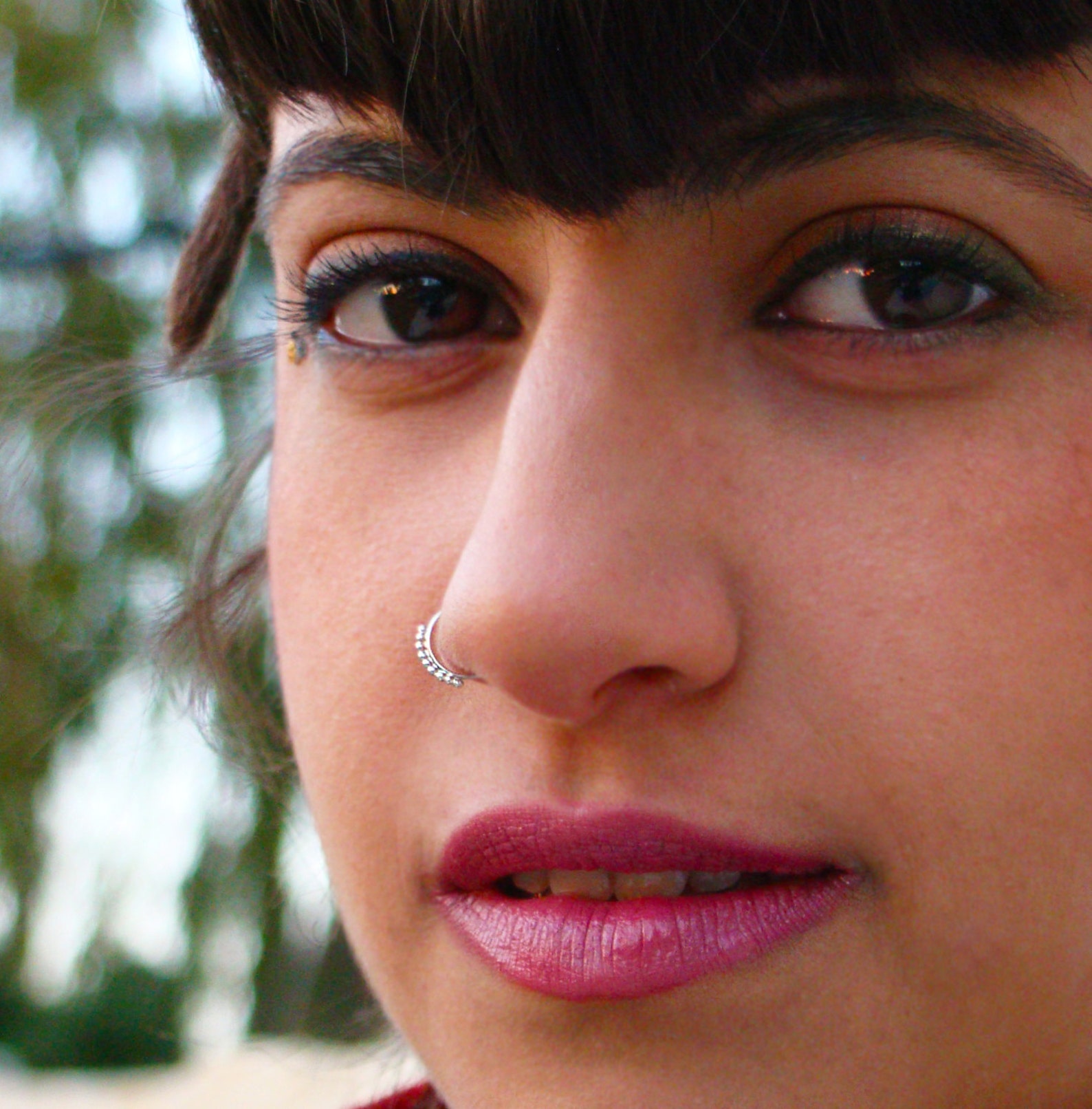 Tribal Nose Ring Silver nose ring nose ring Delicate nose Etsy