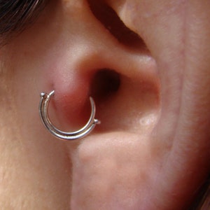 Tragus earring, Helix earring, Cartilage earring, silver cartilage hoop, foreword helix, nose ring, nose hoop, helix hoop,  helix piercing