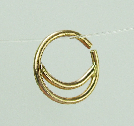 Buy SOLID GOLD Nose Ring,half Moon Nose Ring, Crescent Nose Ring, 14k Gold  Nose Ring, Moon Nose Ring, Tribal Small Tiny Seamless Little Sleeper Online  in India - Etsy