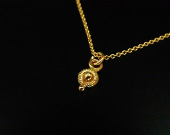 delicate gold Indian flower necklace