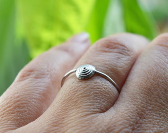 Sterlingzilveren spiraalring, tribal boho-sieraden