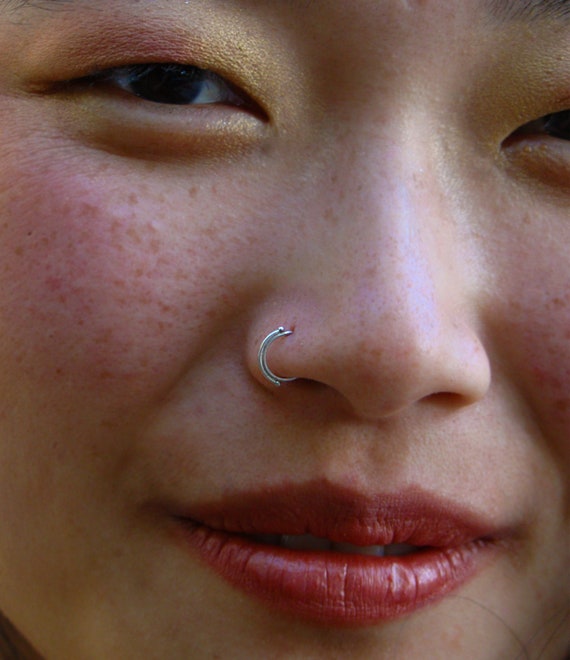 nostril ring nose ring 925 nose ring Delicate Nose Ring septum Indian tribal nose ring nose hoop silver nose ring tiny nose ring