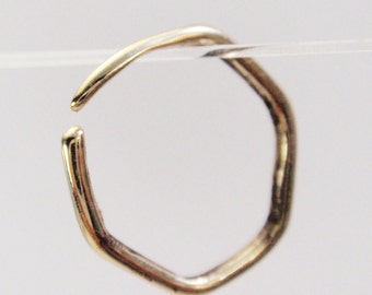 Helix hoop, tragus piercing, rook piercing, Gold tragus earring, Gold cartilage hoop, Helix earring, tragus ring, foreword helix earring