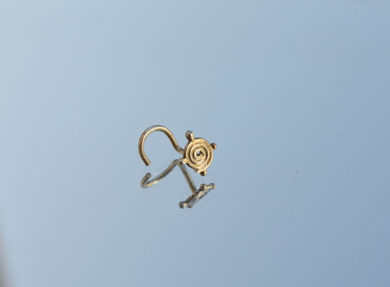 tiny nose stud nostril stud small stud earrings nose pin nose ring Spiral nose stud Silver stud earrings tribal spiral jewellery