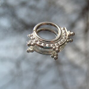Nefertiti- Helix, Tribal piercing, tragus, tribal nose ring, silver nose ring, indian nose ring, boho septum, nose hoop, big nose ring, rook