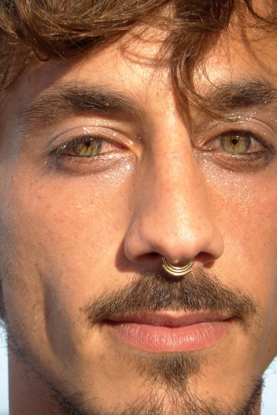 Mens gold septum ring online