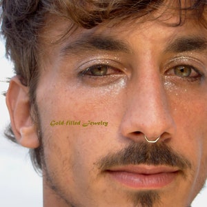 gold septum , Nose ring, tribal septum ring , gold filled nose piercing, Septum ring, gold nose piercing, septum for man, tragus, helix