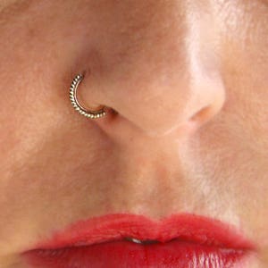 Tribal Nose Ring, Silver nose ring, nose ring, boho nose ring, Nose Hoop, nostril ring, 925 Silver, nose hoop, Indian nose ring, septum