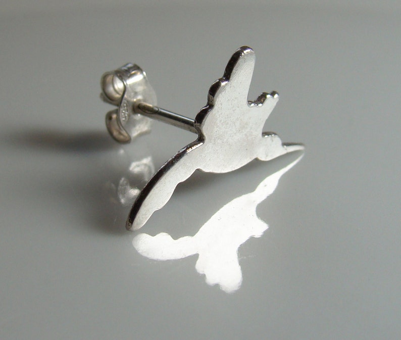 ear stud helix stud rook piercing unique helix cartilage earrings Silver stud earrings helix earrings bird studs Hummingbird Helix