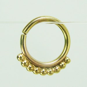 Anneau de nez en or, anneau de nez tribal, anneau de nez indien, anneau de nez en or 14 carats, anneau de narine, cerceau de nez tribal, cerceau de nez, articles tendance, boho chic