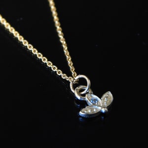 Topaz and gold pendant, boho necklace, gold charm, blue topaz, dainty Necklace, gold necklace, flower necklace, girls necklace