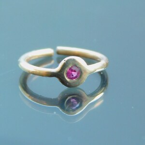 Rubinröd guldfärgad näsring