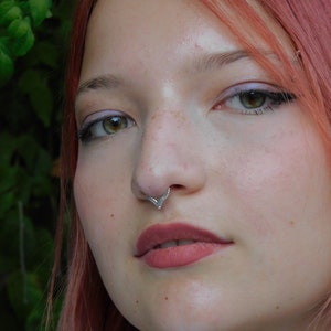 Silver drop Indian Septum ring