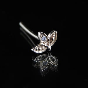 Diamond gold nose stud, dainty nose stud, nose jewelry, gold nose stud, tiny nose stud, diamond and gold, tragus studs, chakana, nose pin