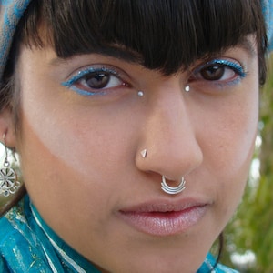 Triangle nose stud, Silver nose stud, tribal nose stud, nose pin, nose screw, nostril stud, small nose stud, stud nose ring, tiny nose Stud