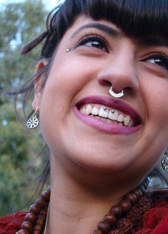 Boho Septum Septum Ring Silver Septum Tribal Silver Septum Septum Earring Septum Piercing 925 Septum Piercing Jewelry Piercing Ring Etsy Hong Kong
