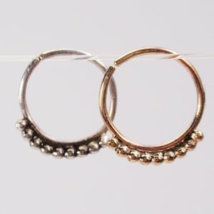 Silver nose ring, Gold nose ring, Tribal nose ring, nose hoop, septum, Indian Nose Ring, nostril ring, nose ring hoop, nose ring jewelry