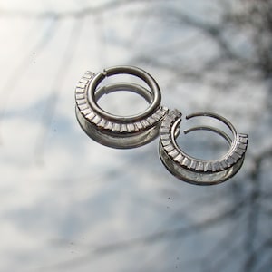 Minerva- silver nose ring, Nose Hoop, septum, septum piercing ,Tribal septum, septum ring, tragus, helix earring, rook, cartilage hoop