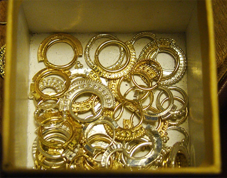 14K Solid Yellow Gold Tribal Nose Ring: Indian Helix Septum Hoop Piercing