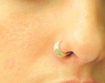 Anillo de nariz de plata de luna