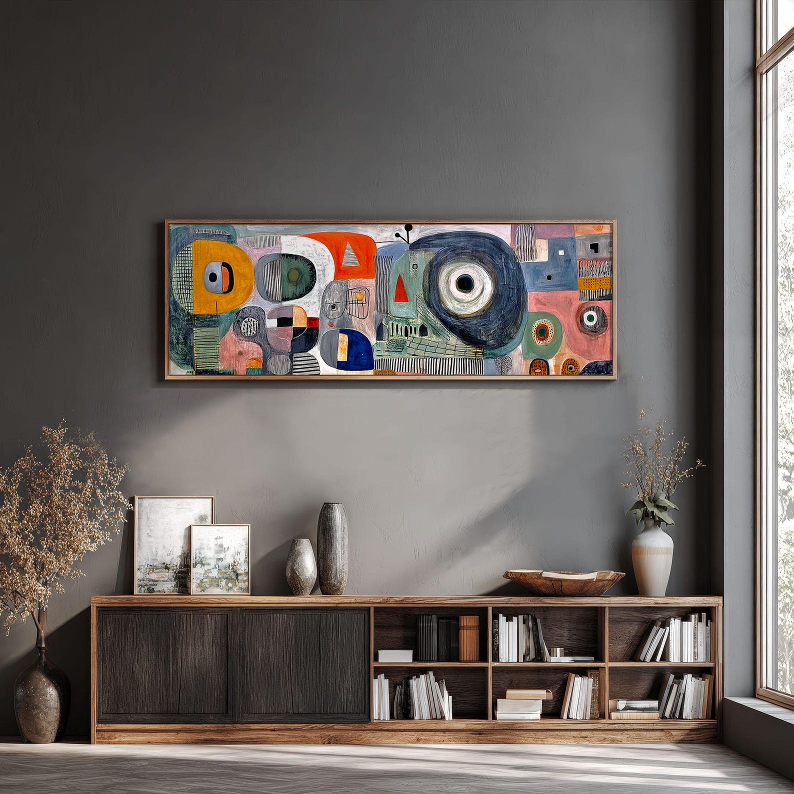 Mid-century Abstract Art Print, Large Modern Minimalist Wall Art - Etsy