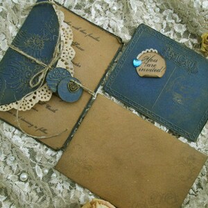 Wedding Invitation Suite; Handmade Invitation Set, Vintage Wedding, Rustic Wedding, Engagement Invitation, Wedding Ideas Nr83