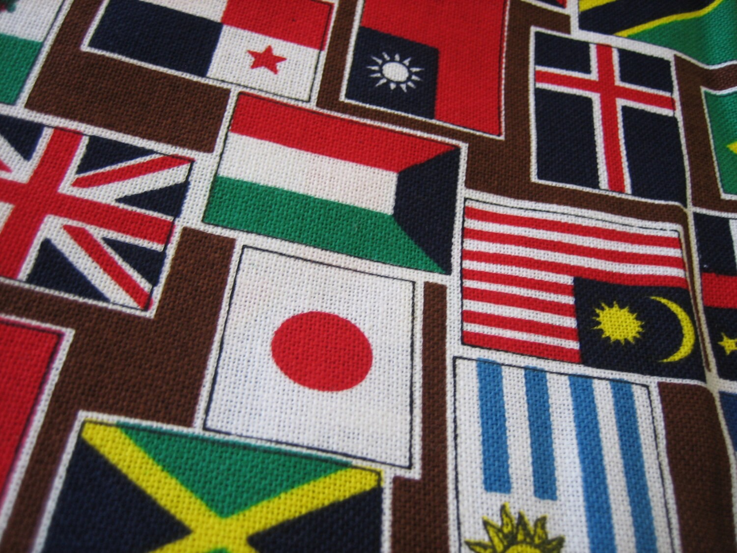 Flag Theme Canvas Fabric International Flags by Alexander Etsy