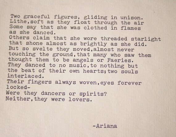 Love Poem Love Letter Original Poem Wall Art Wedding Vows Etsy