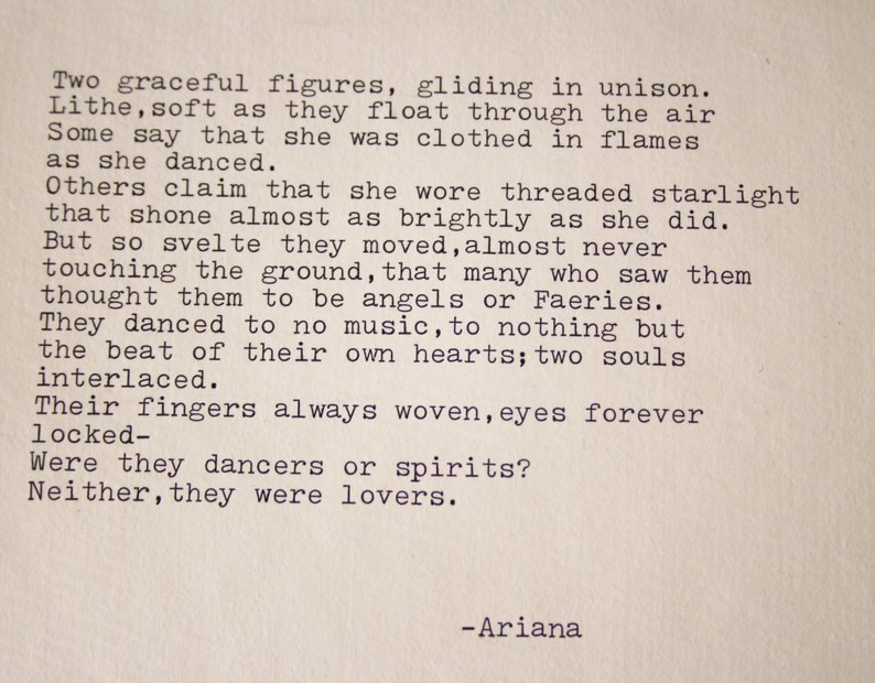 Love Poem Love Letter Original Poem Wall Art Wedding Vows Etsy