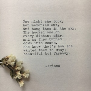 Ella hizo roto aspecto hermoso poema amor poema original tipografía tipografía carta de amor nota de amor cita mecanografiado votos de boda Nova 100