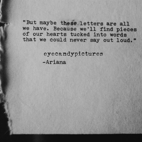 Poetry Original Poem Love Letter Typewritten Poem Typography Etsy
