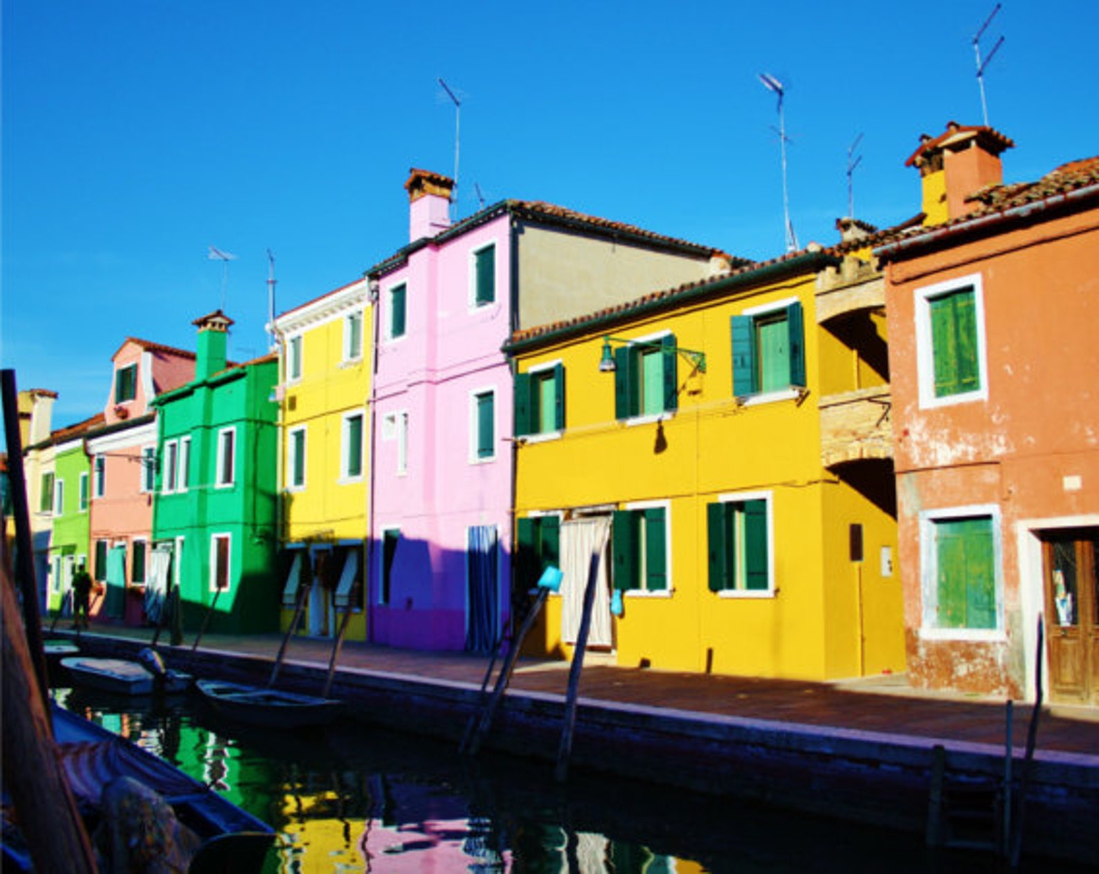 Venice Photography Burano Travel Print Venice Bright Color Etsy
