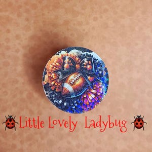 Runder Cheerleader Fussball Sticker
