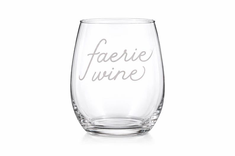 Faerie Wine – Stemless Wine Glass – Fantasy Romantasy Gift for Book Lovers – Enchanted Barware image 2
