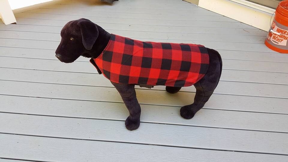 Reversible Fleece Dog Coat Buffalo Plaid Dog Coat Red Etsy