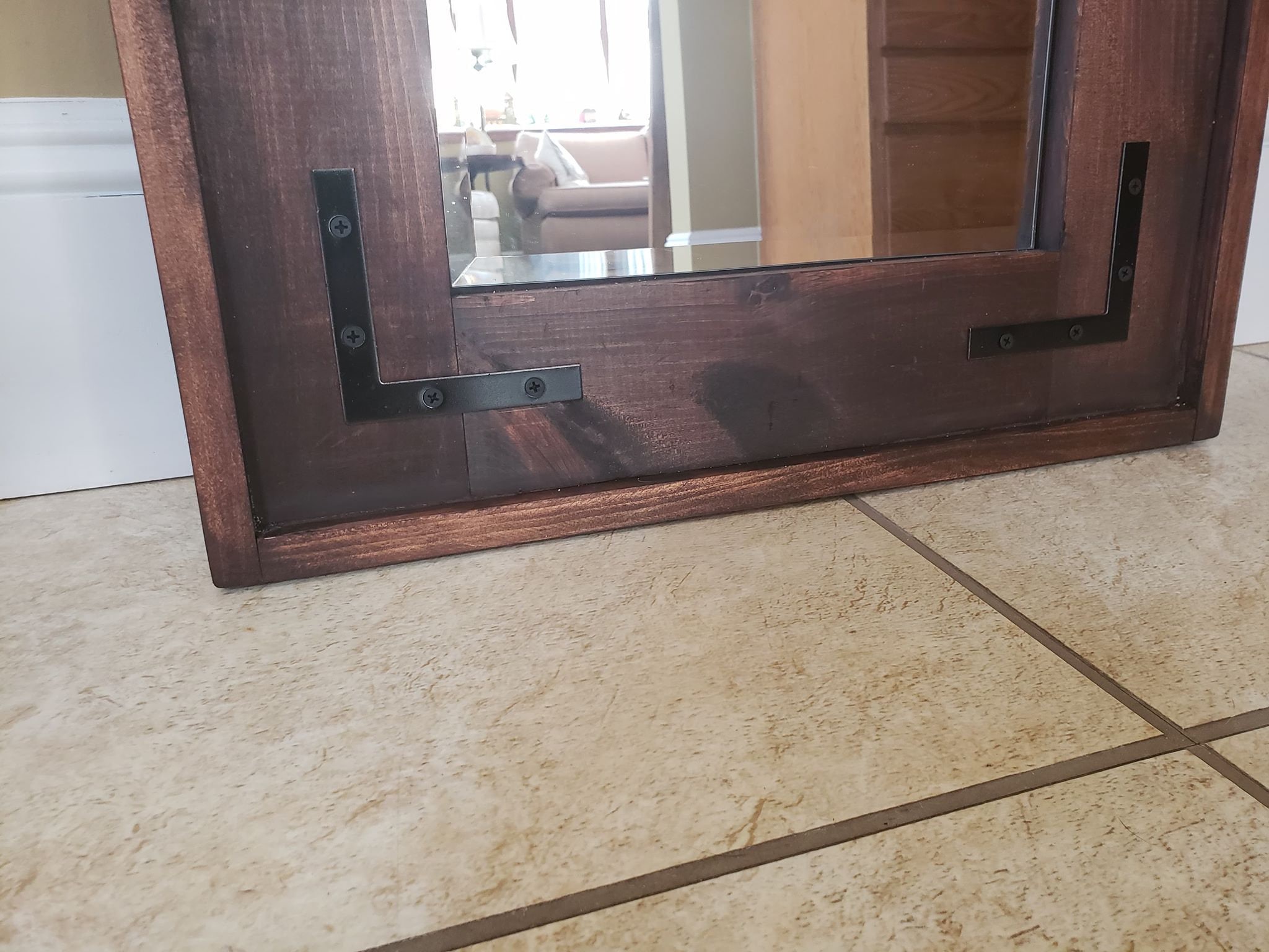 Rustic Wooden Wall Mirror // Full Length Wood Mirror // Large Rustic ...