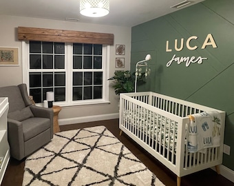 Rustic Farmhouse Wooden Window Valance: Custom Window Cornice Board