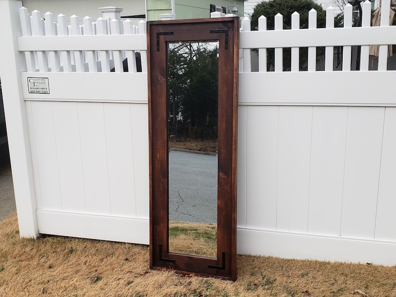 Rustic Wooden Wall Mirror Full Length Wood Large
