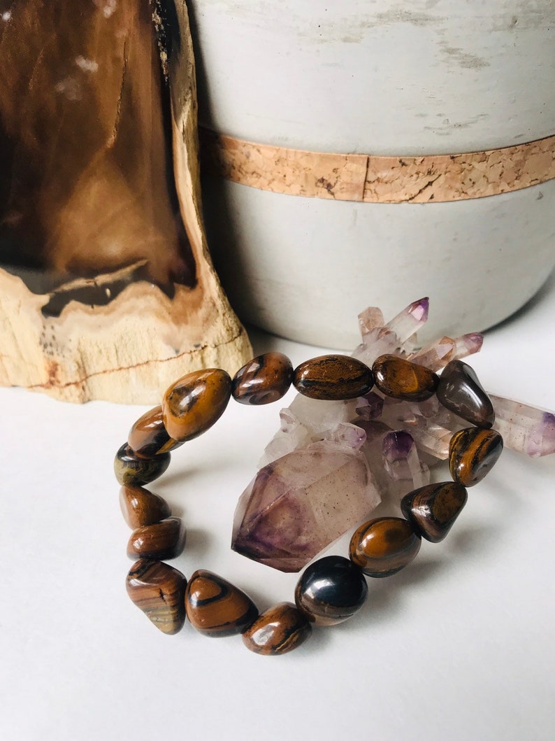 Genuine Polished Tiger Eye Bracelet Jake/'s Pick