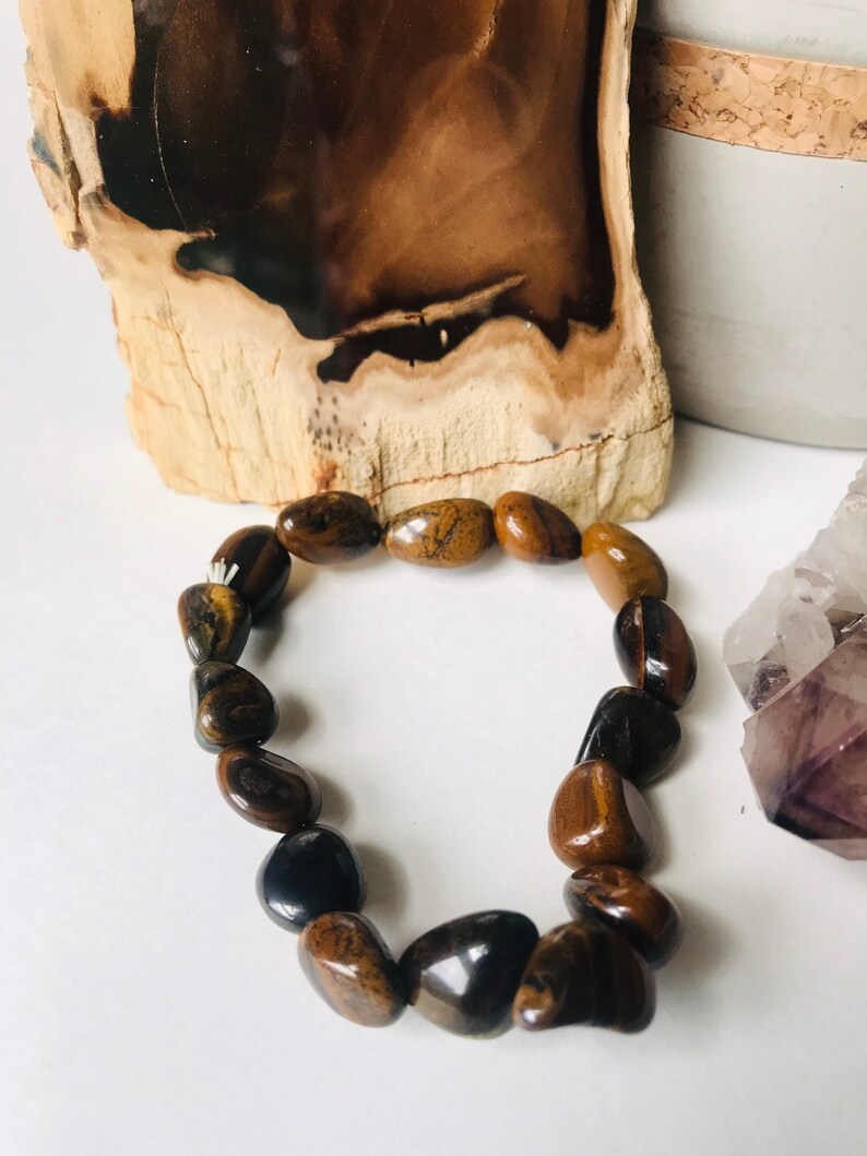 Genuine Polished Tiger Eye Bracelet Jake/'s Pick