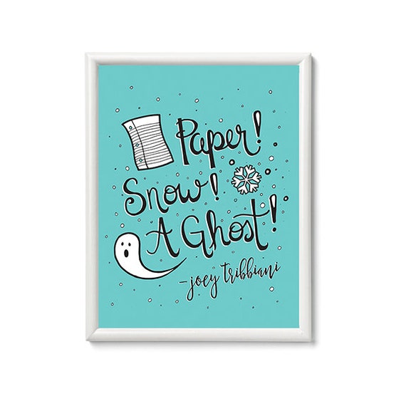 FRIENDS Paper Snow A Ghost Instant Download Etsy