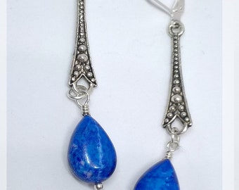 Earrings drops "Lapis Lazuli", lapis lazuli jewelery, stone energy, chakras, lithotherapy, reiki, wicca,