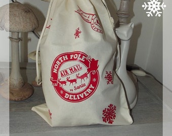 Gift bag or Christmas toy, Christmas bag, Santa Claus, gift, gift idea, Christmas decoration, decorative bag, child bag,
