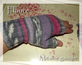 Multicolored wool mittens "méli-mélo"