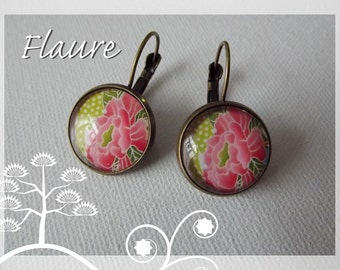 Earrings "Flowers of the islands", earrings cabochons, flowers, flower jewelry, cabochons