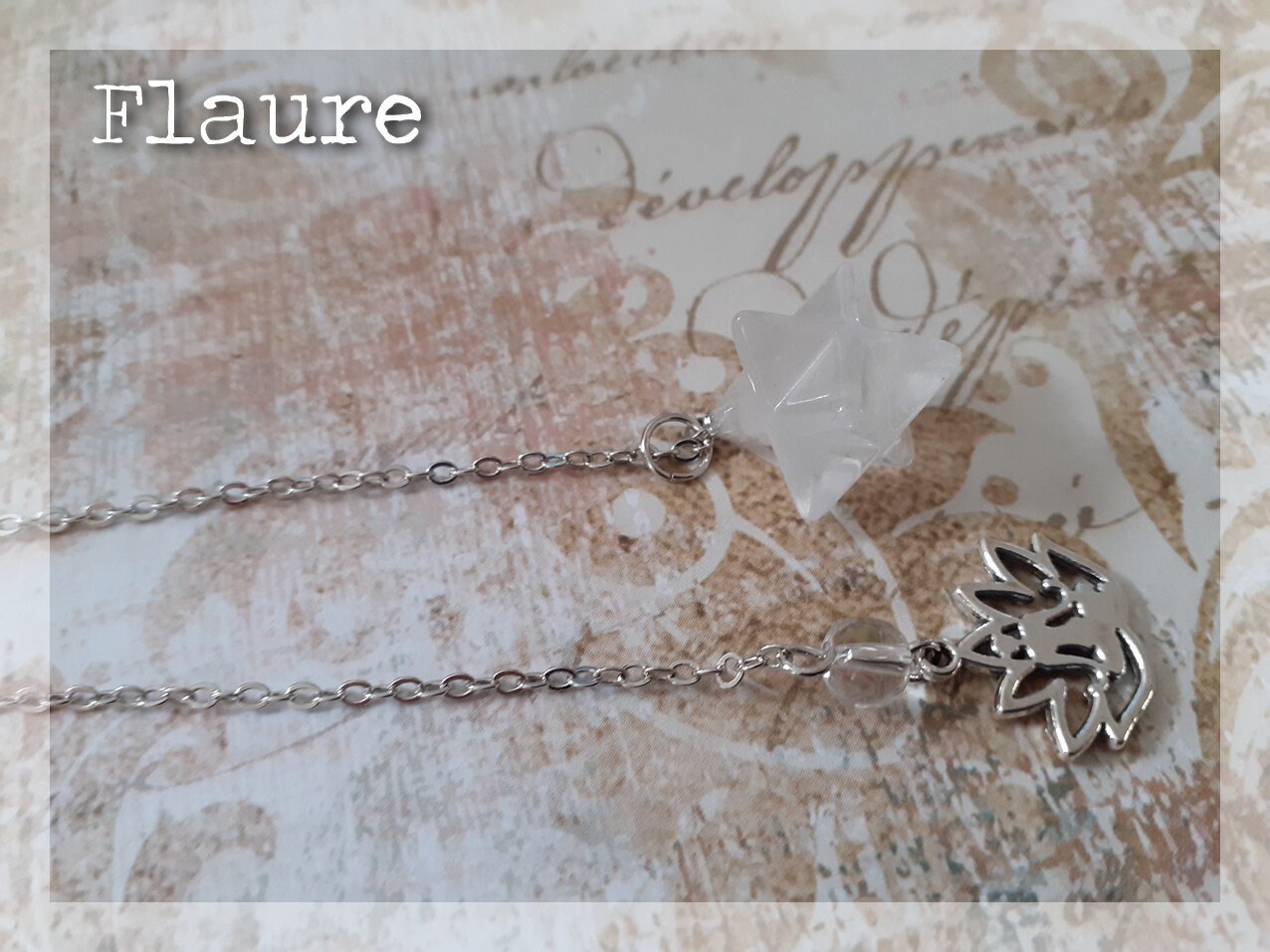 Petit Pendule Étoile en Cristal de Roche, Radiesthésie, Magnétisme, Wicca, Voyance, Divination, Reik